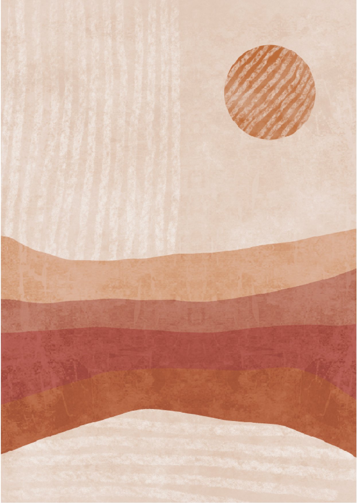 Abstract Boho Landscape Background 