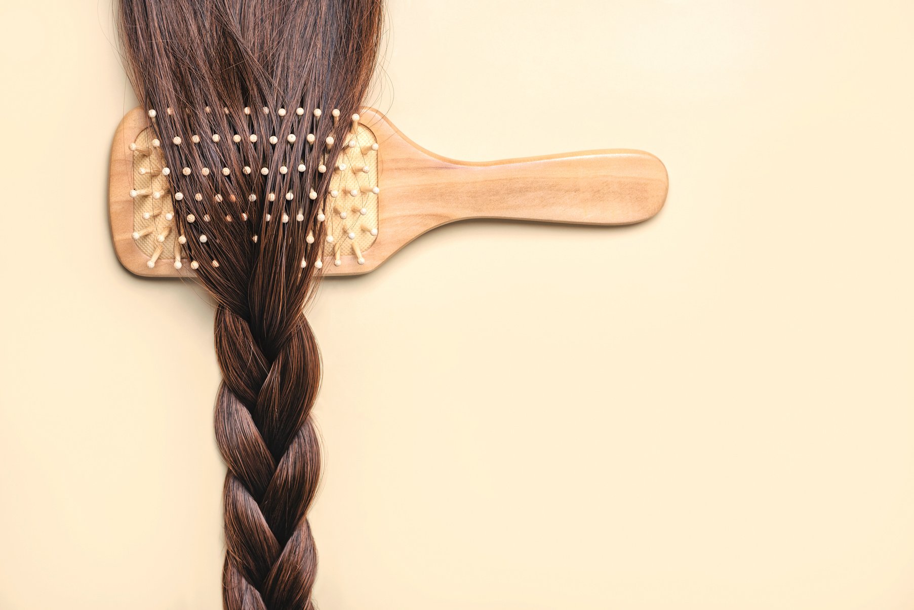 Hairbrush and Braided Hair